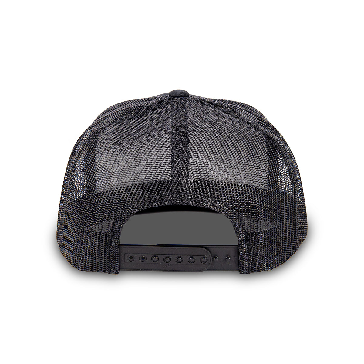 Black mesh cap on a white background. Badger Tool Belts