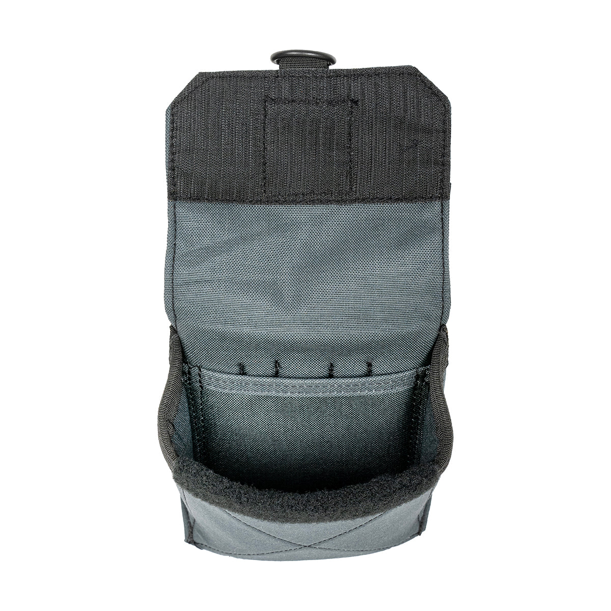 Badger Covered Accessory Pouch, gunmetal, top open view