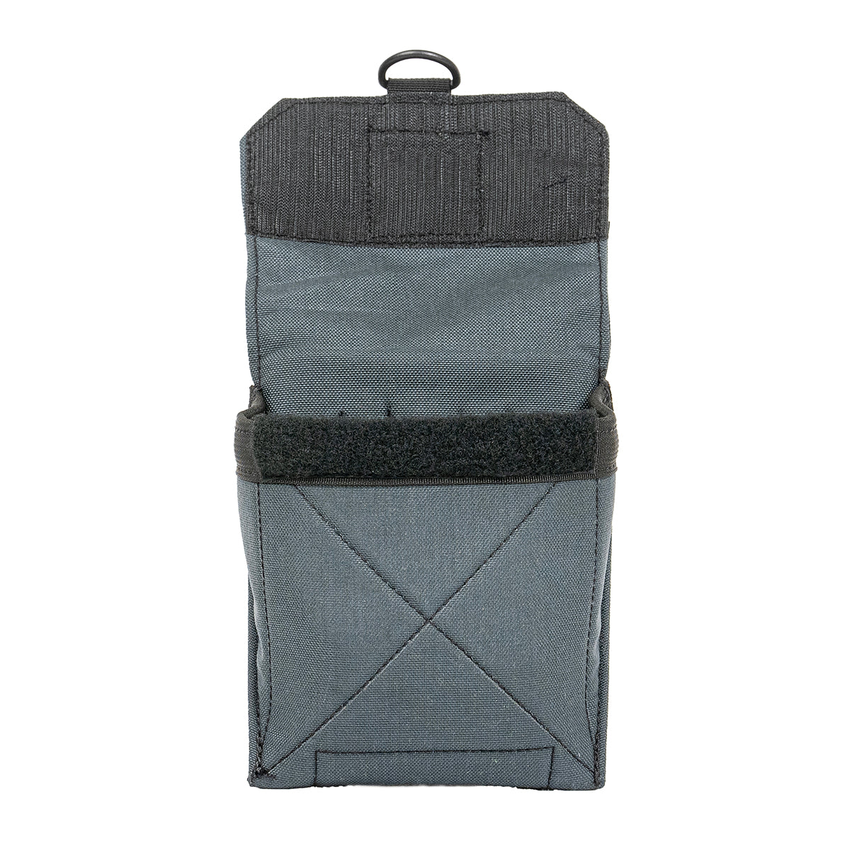 Badger Covered Accessory Pouch, gunmetal, front open view