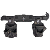 Badger Side-by-side Carpenter Belt, black camo, unbuckled view