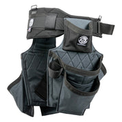Badger Side-by-side Framer Belt, gunmetal, empty tool angled view
