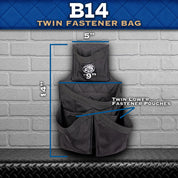 B14 Twin Fastener Bag - Inside-Out