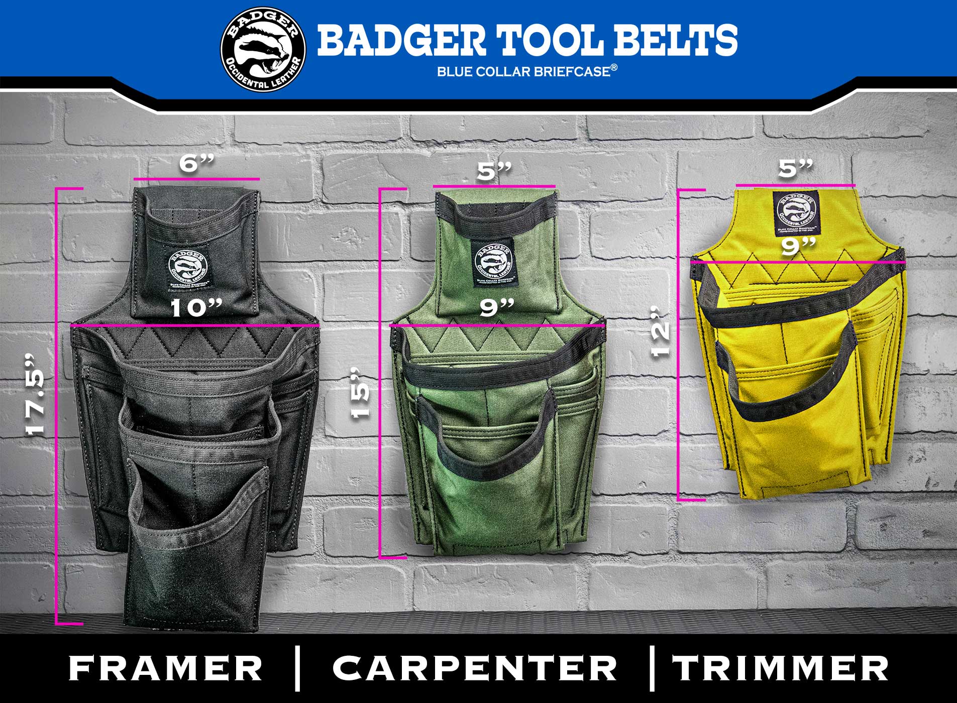 Carpenter Solid Belt - Badger Tool Belts